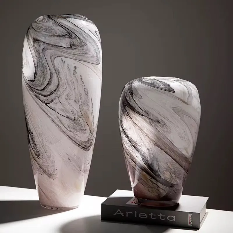 زهرية زجاجية إبداعية برمال متحركة - Creative Glass Vase Quicksand Stone