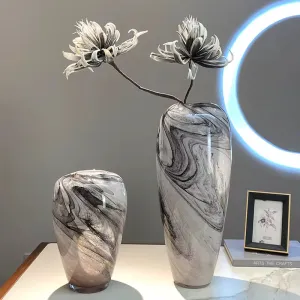 زهرية زجاجية إبداعية برمال متحركة - Creative Glass Vase Quicksand Stone