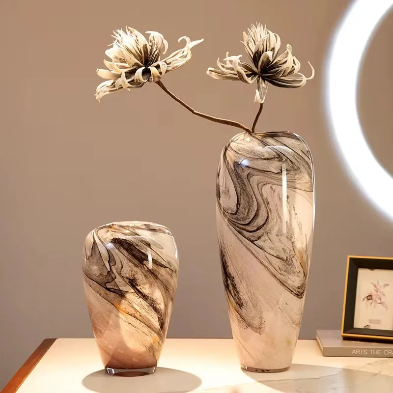 زهرية زجاجية إبداعية برمال متحركة - Creative Glass Vase Quicksand Stone