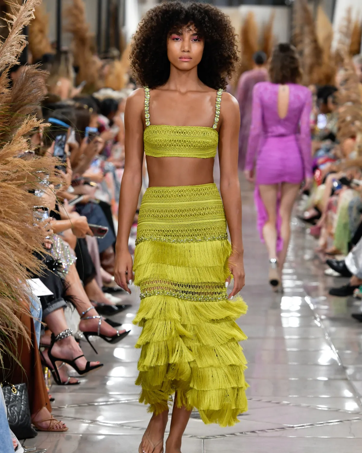 Beaded Woven Cropped Top