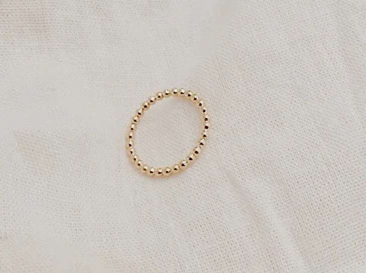 FINER RINGS Beaded Ring gold