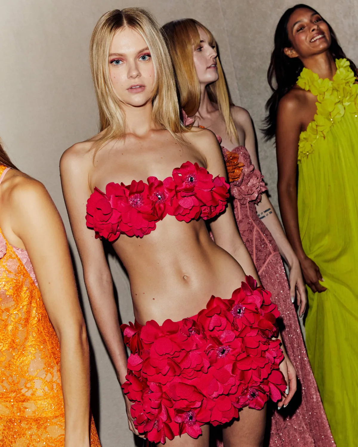 Hand-Embroidered 3D Flower Top