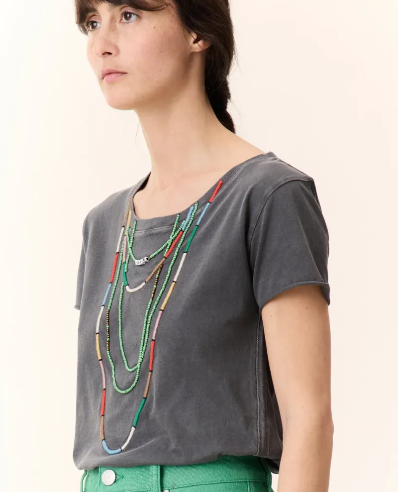 Leon & Harper Toro Grey Bead T-Shirt