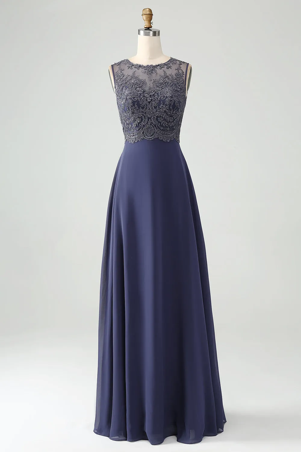 Luolandi A Line V Neck Cap Sleeves Mother of the Bride Dress With Beading Floor Length