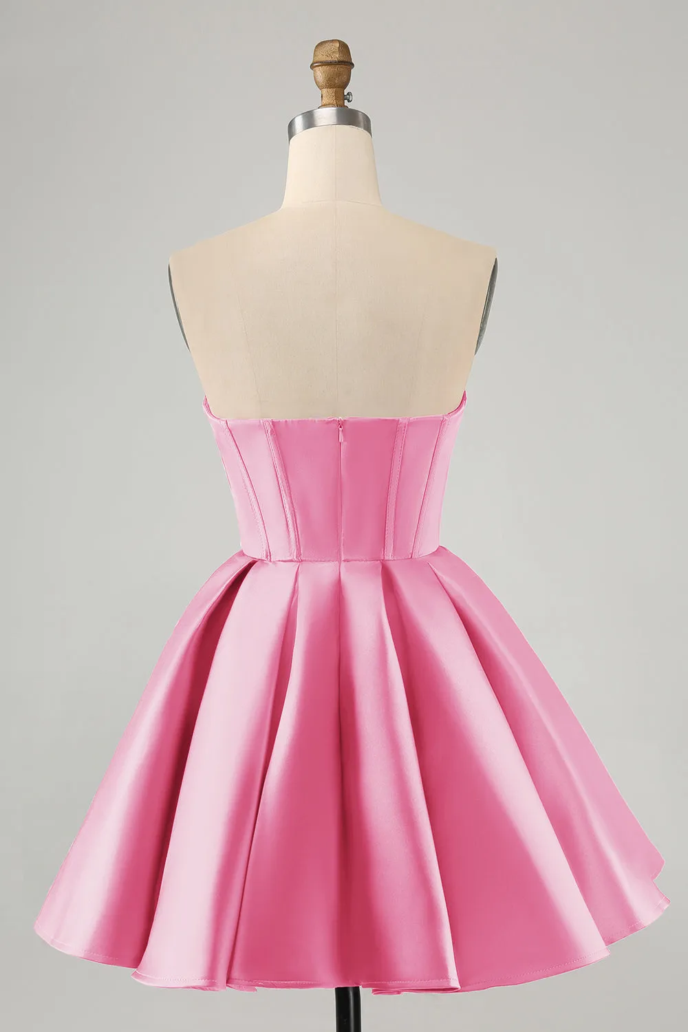 Luolandi Cute A Line Sweetheart Corset Short Homecoming Dress with Beading Party Dress