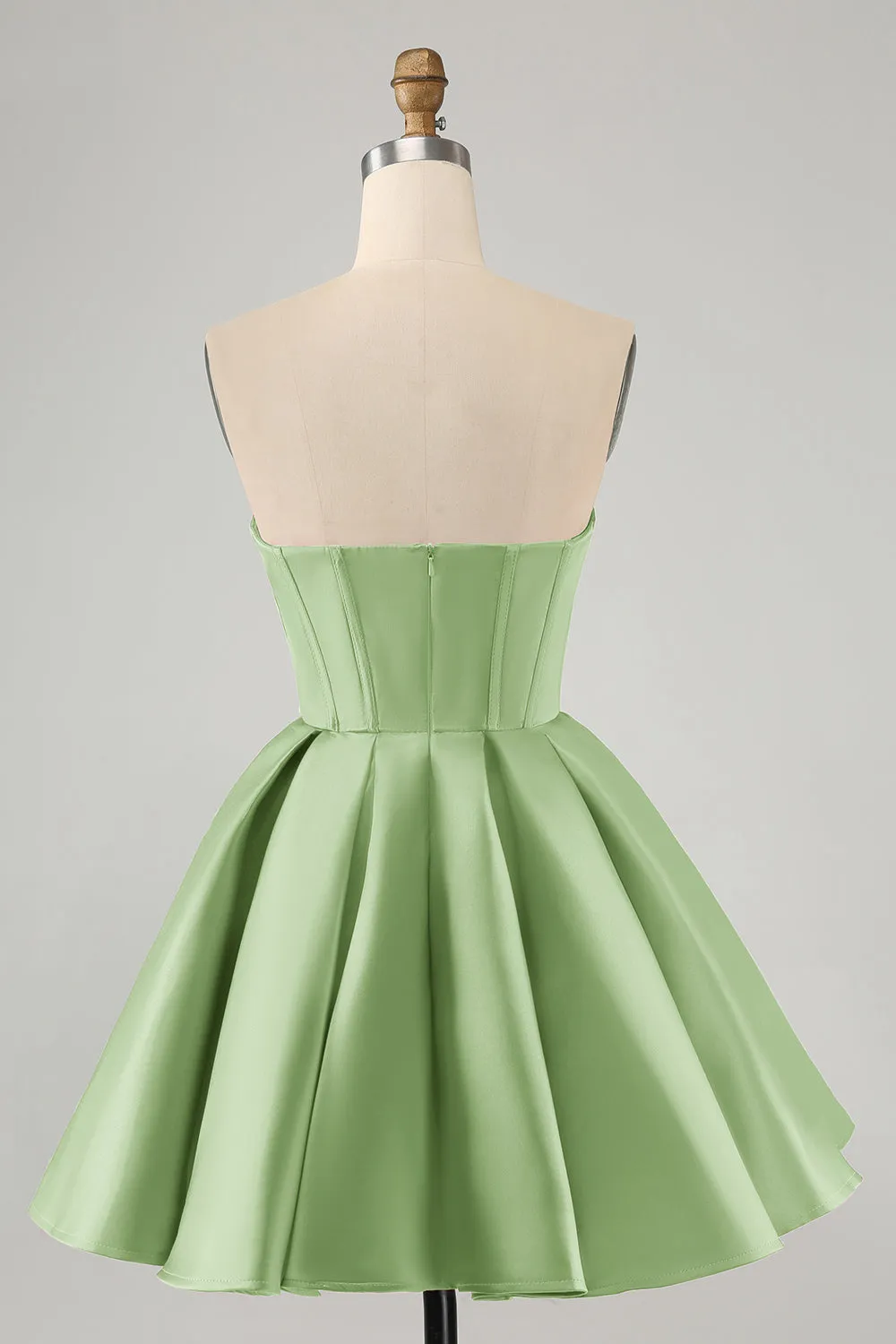Luolandi Cute A Line Sweetheart Corset Short Homecoming Dress with Beading Party Dress