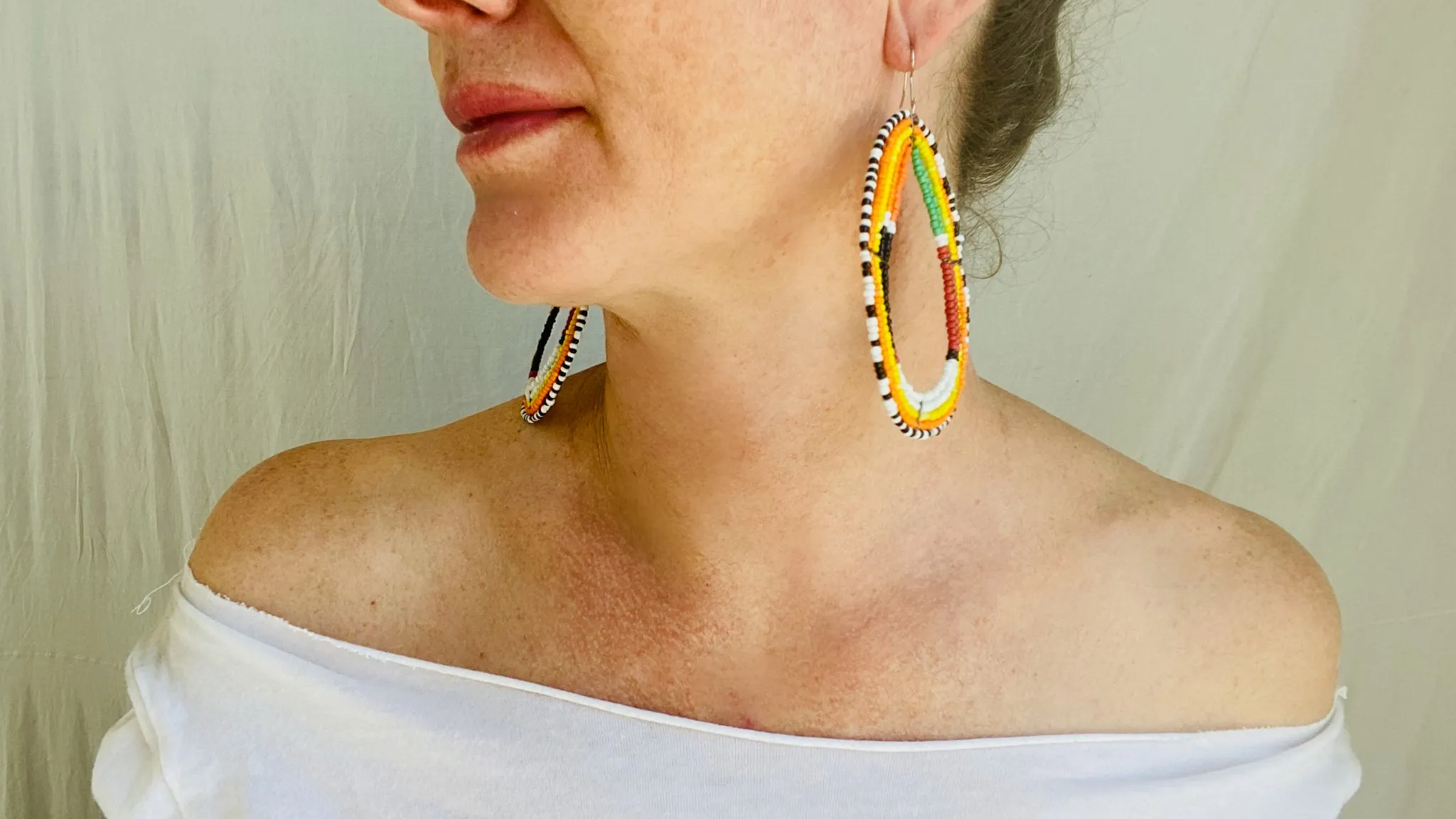 Masaai Beaded Earrings. Extra Large!!