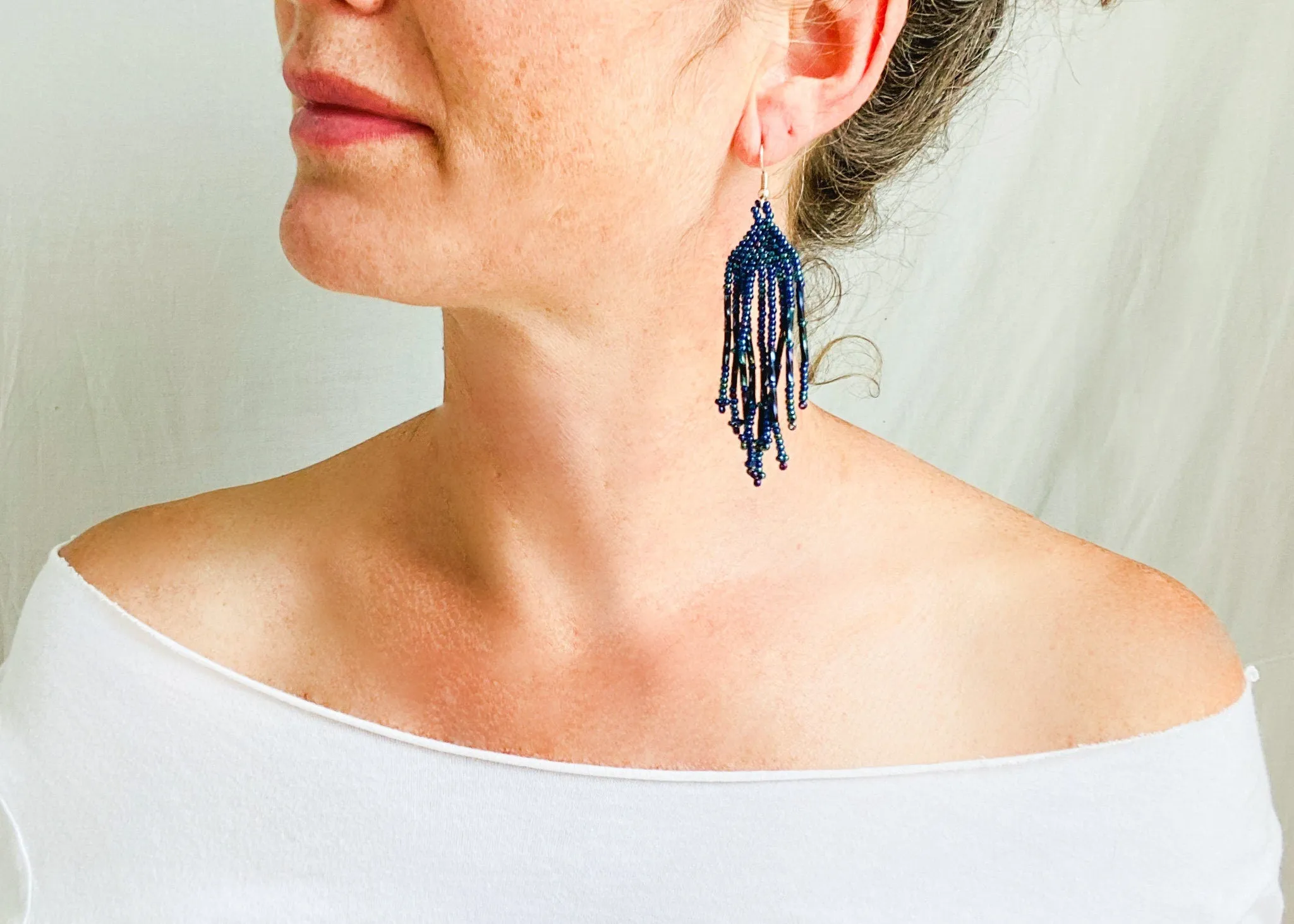 Mayan Beaded Earrings.