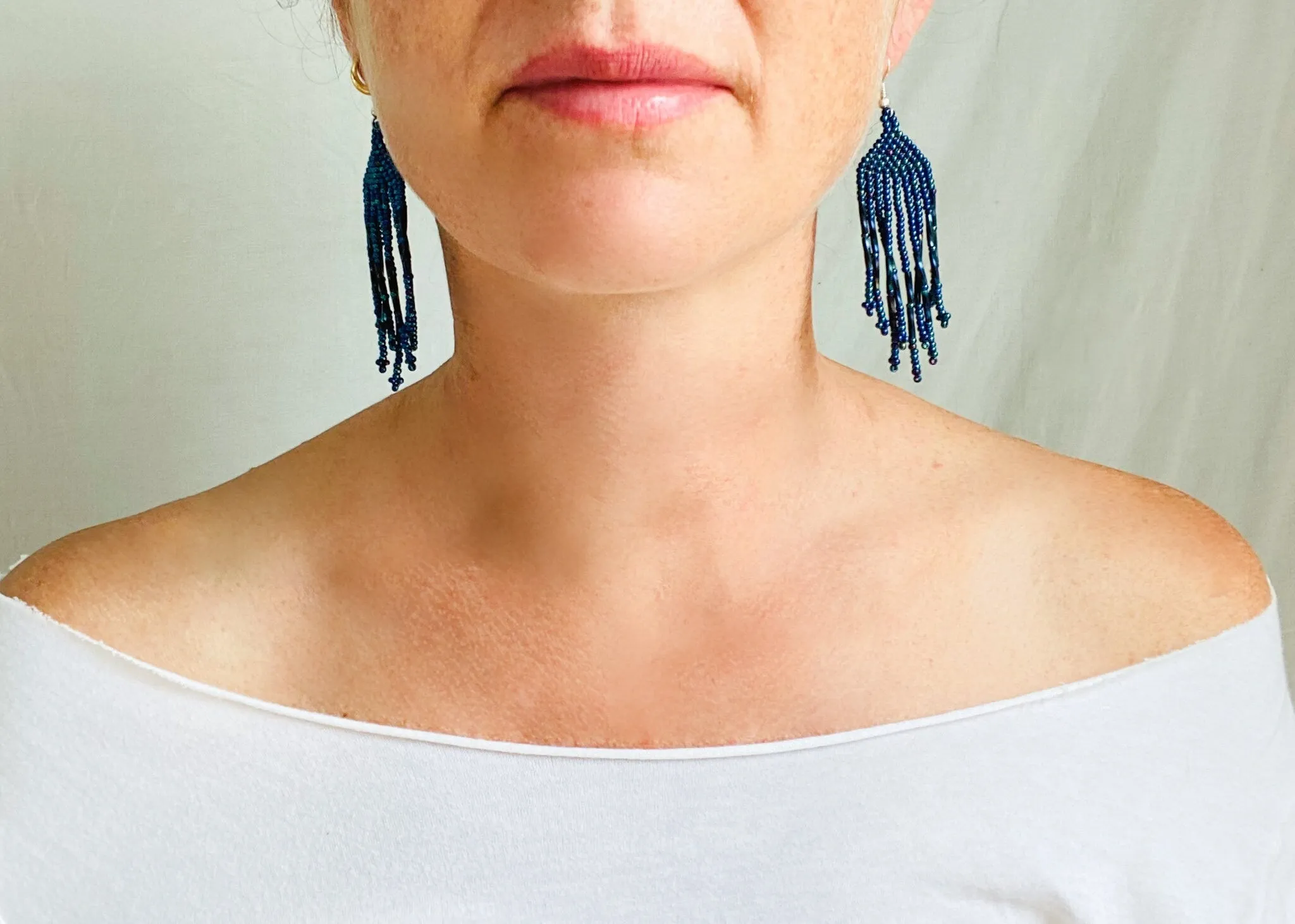 Mayan Beaded Earrings.
