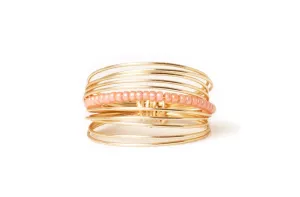 Pink Beaded Go Ring