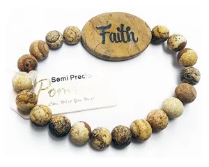 Pomina Brown Stone Faith Bracelet