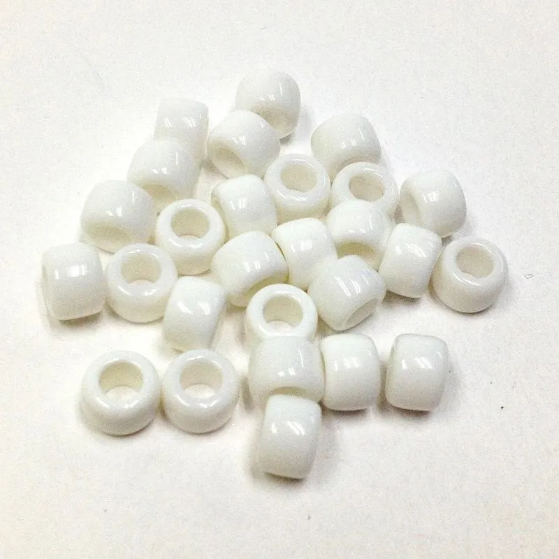 Pony Beads 9mm White 35g