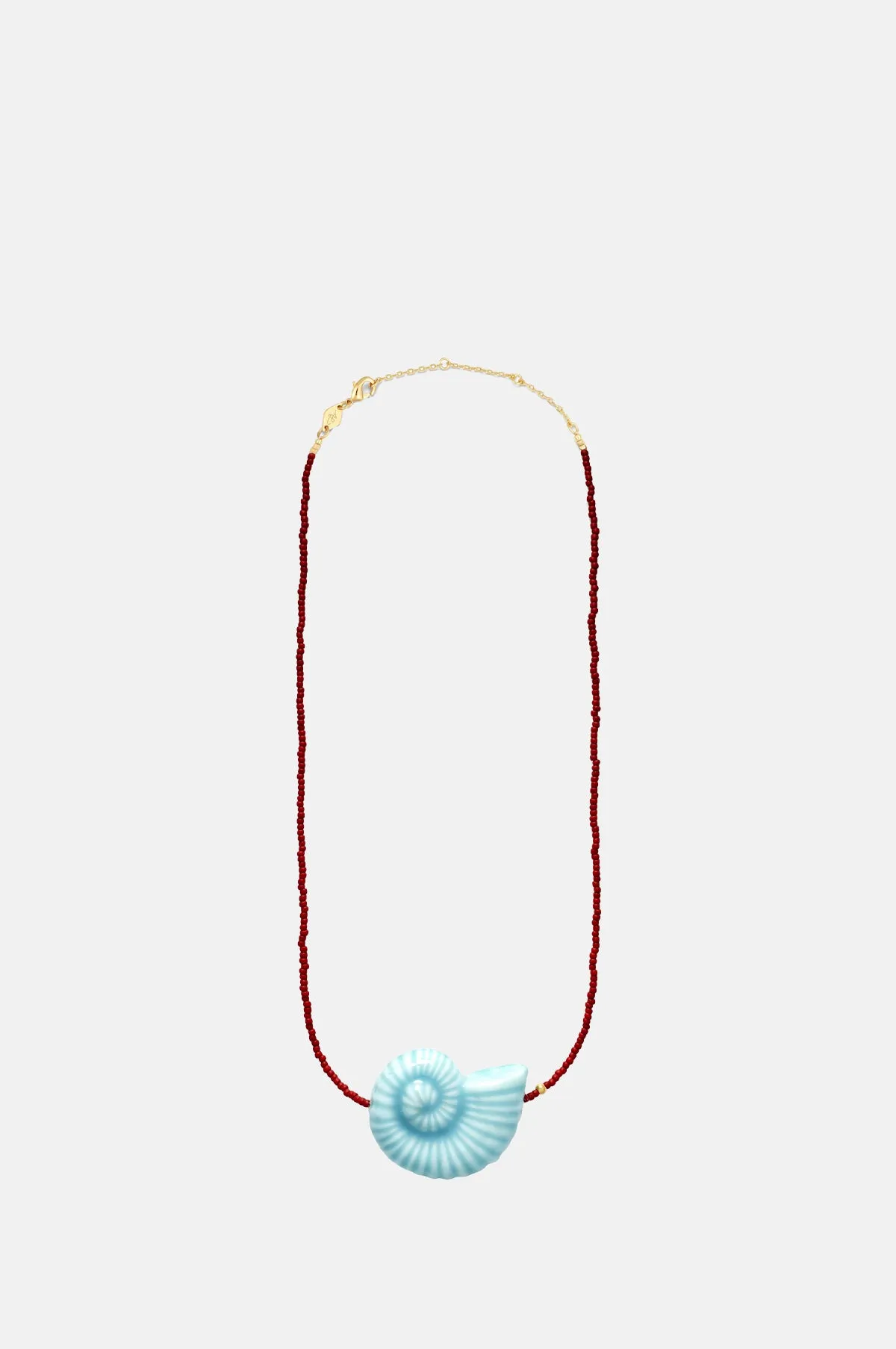Seafoam Berry Nautilus Necklace