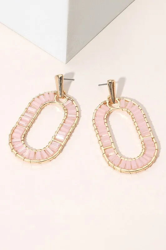 Simple Solution Beaded Earrings Pink