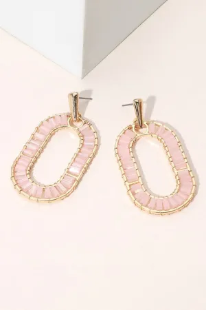 Simple Solution Beaded Earrings Pink